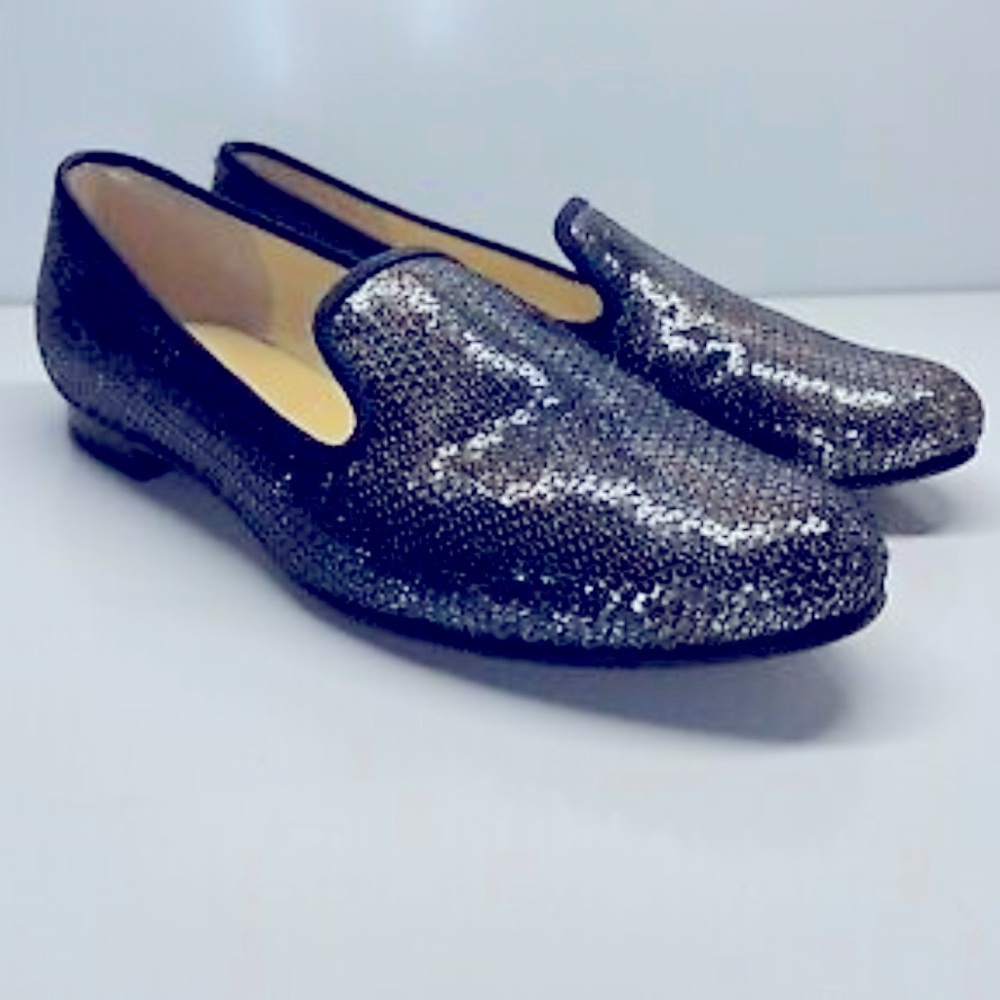 Cole Haan Shoe Blue Sequin Loafer 8.5